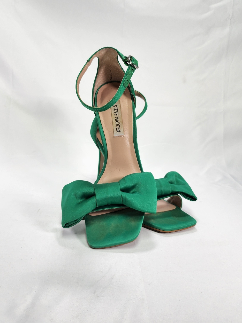 Steve Madden Green Bow Ankle-Strap Heels